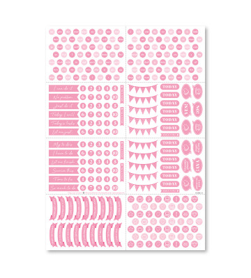 Klistermärken Eye Candy (Minis) - rosa