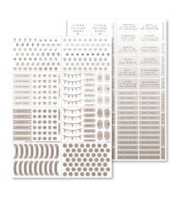 Klistermrken Brighter Days 2-pack - beige