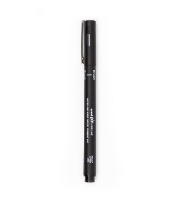 Penselpenna Uni Pin Brush - svart