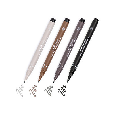 Penselpenna Uni Pin Brush 4-pack