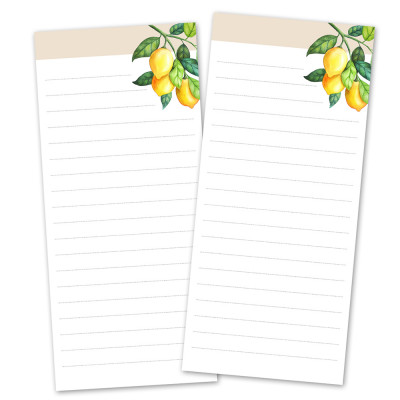 Notepads Lemonade Magnetic 2 Pack - White