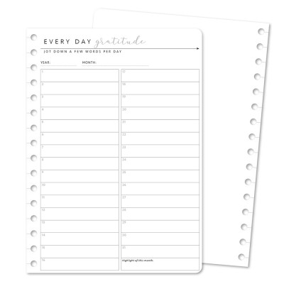 Snap-in Refill Pages Every Day Gratitude 12 Pack A5