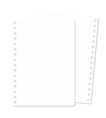 Snap in refill-sider Punkt-ruter 12-pakk A5
