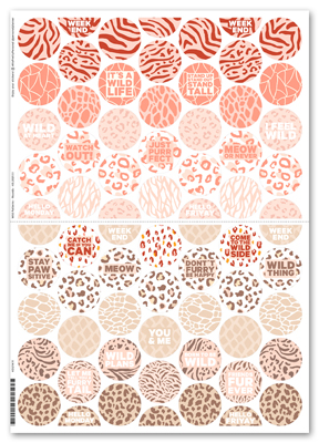 Klistermrken Wild Patterns (Rounds)