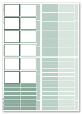 Sticker Plain & Simple (Box) 2er Set - Blau/Grün