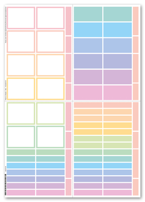 Klistremerker Plain & Simple (Box) 2-pakk - pastell
