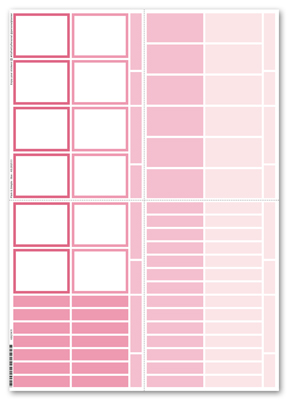 Klistermärken Plain & Simple (Box) 2-pack - rosa/lila