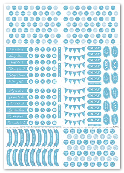Stickers Eye Candy (Minis) - Blue