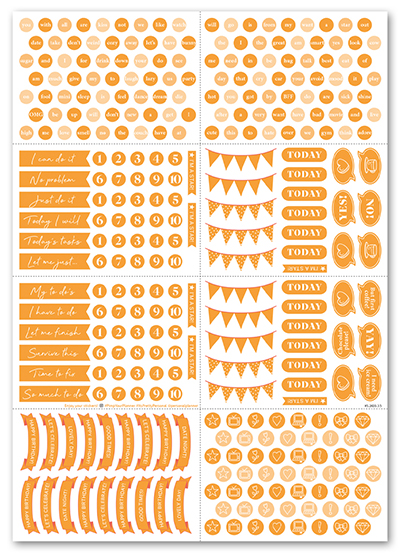 Stickers Eye Candy (Minis) - Orange