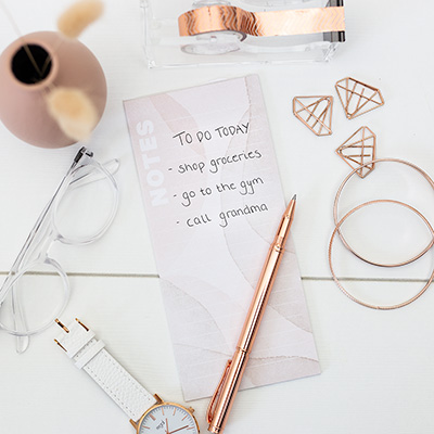 Ballpoint Pen Luxe Letters - Rose Gold