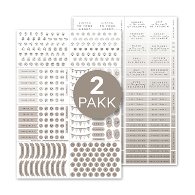Klistremerker Brighter Days 2-pakk - beige