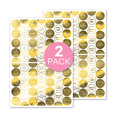 Sticker Glow Pop (Rounds) 2er Set - Gold