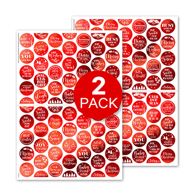 Klistermrken Dear Santa (Rounds) 2-pack - rd