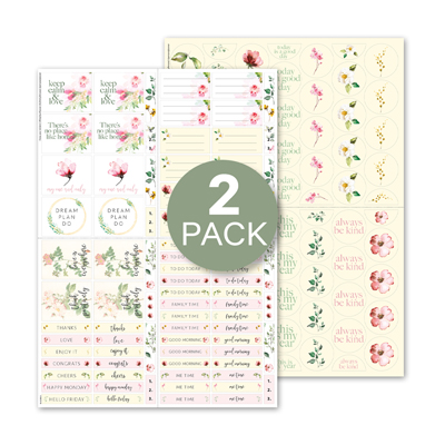 Stickers Blushing Blooms 2 Pack
