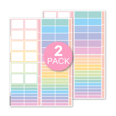 Klistermärken Plain & Simple (Box) 2-pack - pastell