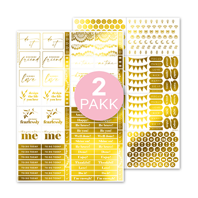 Klistremerker Shine On 2-pakk - gull