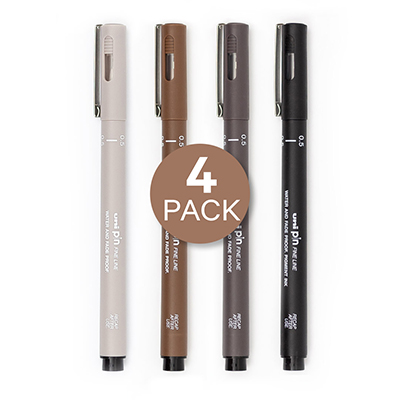 Uni Pin Fine Line, 4er Set