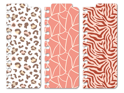Snap in-flikar Wild Patterns 3-pack - Rosa/Röd