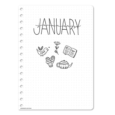 Snap-in Refill Pages Monthly Cover Pages A5 12 Pack