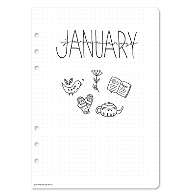 Refill Pages Monthly Cover Pages A5 12 Pack (Organiser)