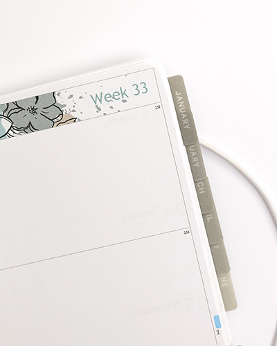 Monthly Tabs Fab Tabs Self-adhesive - Stone Gray
